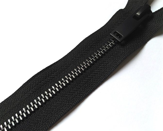 Y-shape metal zipper with plated black oxide teeth