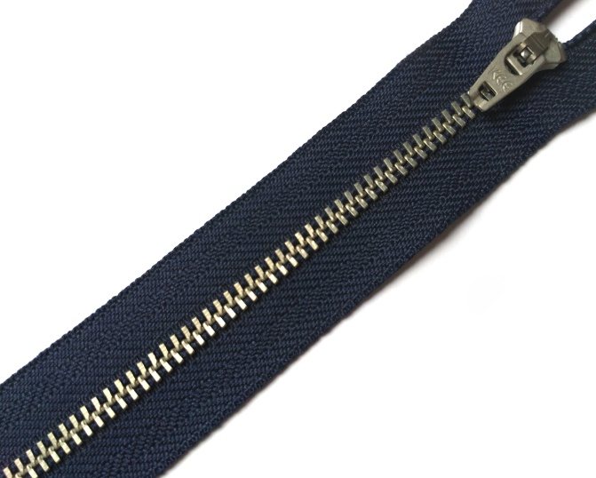 Y-shape metal zipper with denim tape