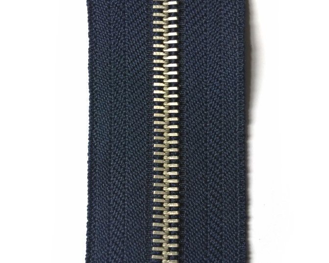 Y-shape metal zipper with denim tape